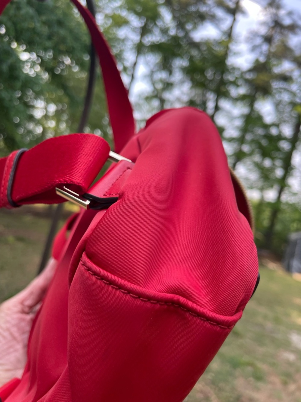 kate spade Red Nylon Mini Backpack with Gold Hardware - Picture 13 of 14